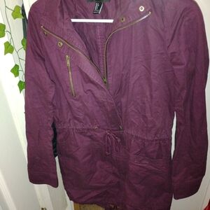 Forever 21 Maroon Utility Jacket